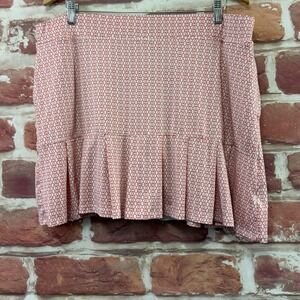 Court Haley Skirt Women's XL Dark Pink White Abstract Golf Tennis Skort Lining